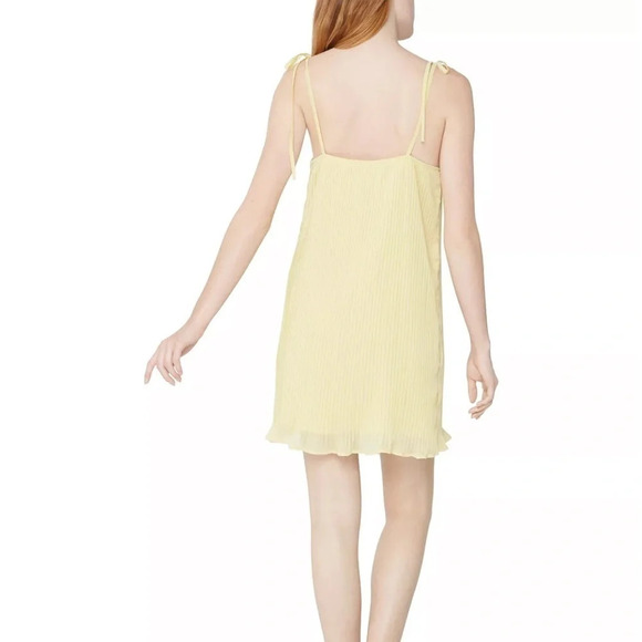 BCBGeneration Buttermilk Yellow Pleated Mini Dress - Size L - NWT - Picture 3 of 12
